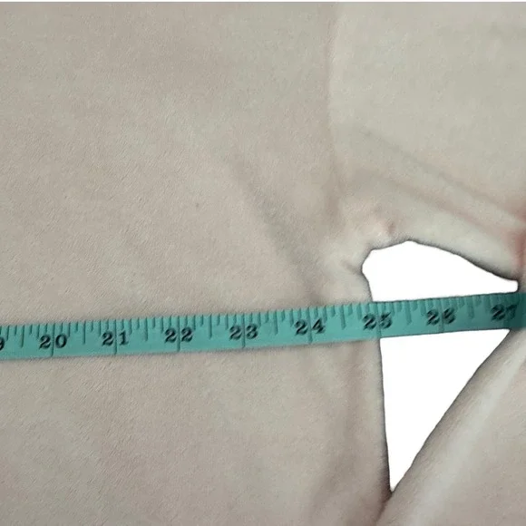 DONNI. Womens Terry Henley Pullover Sweatshirt Top Size XL Pink 3 Button Cropped - Picture 8 of 11